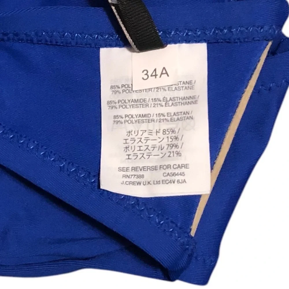 J.Crew Royal Blue swim top 34A